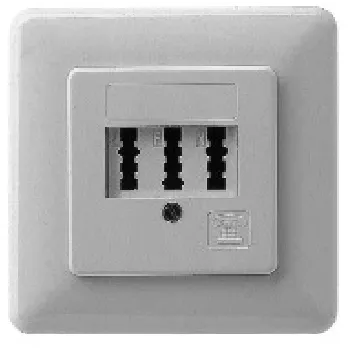 Prise triple TAE ZE-KOM : TAE 2 x 6/6 NF/F UP, blanc pur