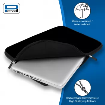PEDEA Housse pour ordinateur portable 14,1 pouces (35,8 cm), noir