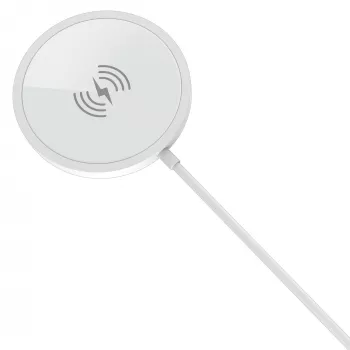 Chargeur sans fil magnétique PEDEA 15 W - USB-C, argent/blanc