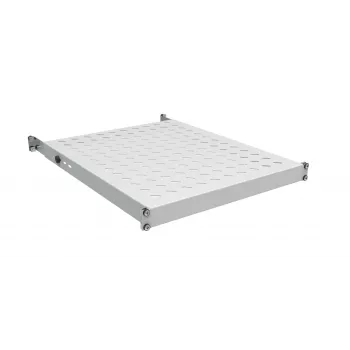 Tablette fixe EFB Electronics 19 pouces 1U, profondeur d'installation 750-850 mm, charge admissible 120 kg, profondeur d'armoire 1000 mm, RAL 7035 gris clair