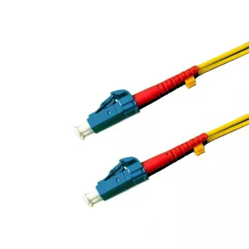 Câble patch fibre optique monomode OS2 LC/UPC vers LC/UPC duplex 10 m LSZH jaune Grafenthal