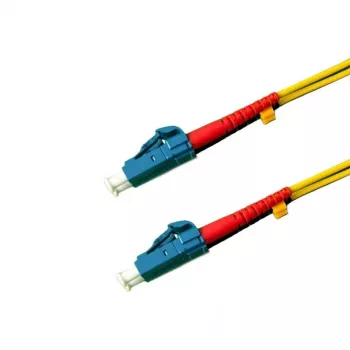 Câble patch fibre optique monomode OS2 LC/UPC vers LC/UPC duplex 10 m LSZH jaune Grafenthal