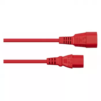Kabelmeister Power Extension Cable C14 to C13 Red 2m 0.75mm²