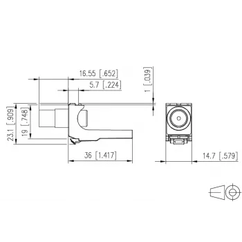 Module coaxial METZ CONNECT fiche IEC / embase F 130898-03-I