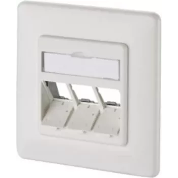 Prise de données encastrée METZ CONNECT 130B20D31002KE Keystone 3 ports vide blanc pur