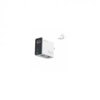 Chargeur 4smarts GaN FlexScreen AI 100W 2xUSB-C + USB-A blanc