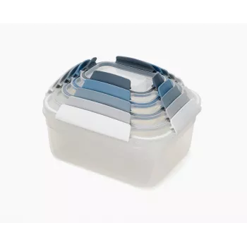 Ensemble de 5 boîtes alimentaires Joseph Joseph Nest Lock bleu - Editions