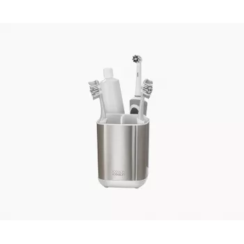 Porte-brosses à dents Joseph Joseph EasyStore - acier inoxydable - sur pied - argent - 6 compartiments