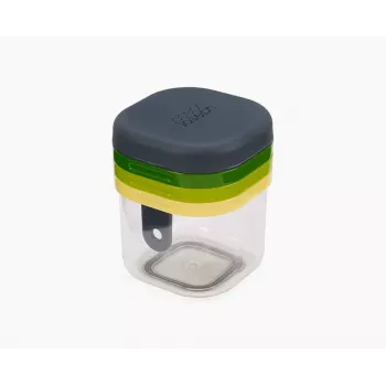 Set de 3 accessoires de cuisine Joseph Joseph Multi-Prep Mini, mini trancheuse manuelle avec coupe-quartiers et lames à trancher épaisses et fines, multicolore (20231)