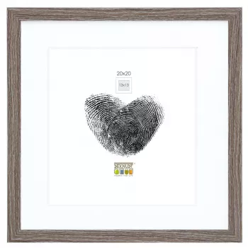 Cadre photo Deknudt S66KH3 P1 20x20 bois chêne gris avec passe-partout