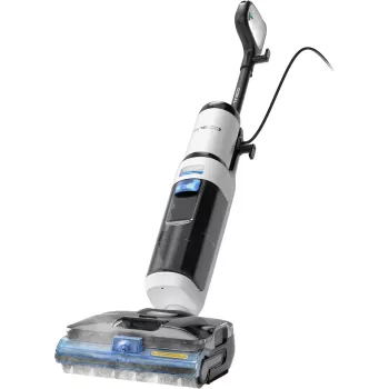 Aspirateur eau et poussière, balai et nettoyeur vapeur 2 en 1 Tineco Floor One S6 Stretch Steam Plus, sans fil, 35 min d'autonomie, réservoir d'eau propre 0,8 L, réservoir d'eau sale 0,72 L, auto-nettoyage, écran LCD, capteur iLoop, posable à plat à 180°, pour sols durs
