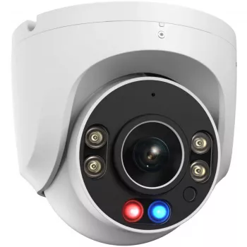 Foscam W5EP Caméra de surveillance Blanc 5MP (3072x1728), PoE, projecteur intégré, feux d'avertissement rouge-bleu et sirène