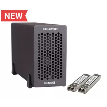 Sonnet Twin25G Thunderbolt 5 adaptateur Ethernet double port 25Gb (SFP28 inclus)