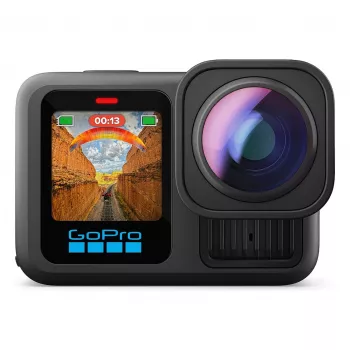 Caméra d'action GoPro HERO13 Black Ultra Wide Edition 4K, 5.3K, 2.7K, écran tactile, Ultra HD, étanche, GPS, résistante à la poussière, Bluetooth, Wi-Fi, ralenti, Full HD (CHDRB-133-RW)