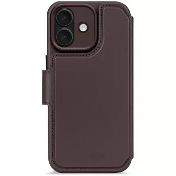 Portefeuille amovible en cuir Decoded pour iPhone 17 avec MagSafe - Chocolate Brown