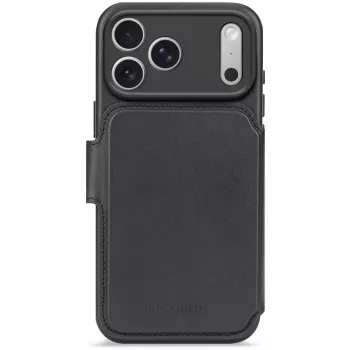 Portefeuille amovible en cuir Decoded pour iPhone 17 Pro Max avec MagSafe (noir)