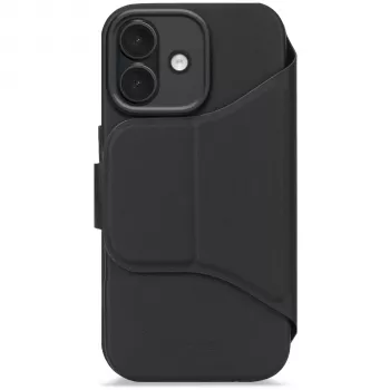 Portefeuille amovible en silicone texturé Decoded pour iPhone 17, compatible MagSafe, Phantom Black