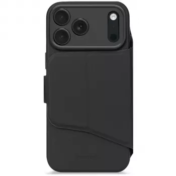Portefeuille amovible en silicone texturé Decoded pour iPhone 17 Pro avec MagSafe - Phantom Black