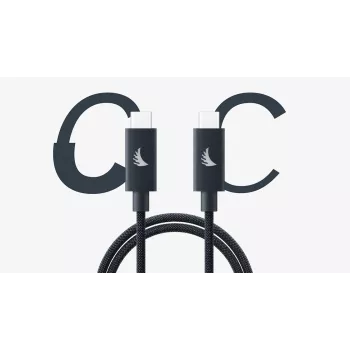 Câble Angelbird USB-C 4.0 Solid Flex bleu gris 1 ft UC4SFBG32
