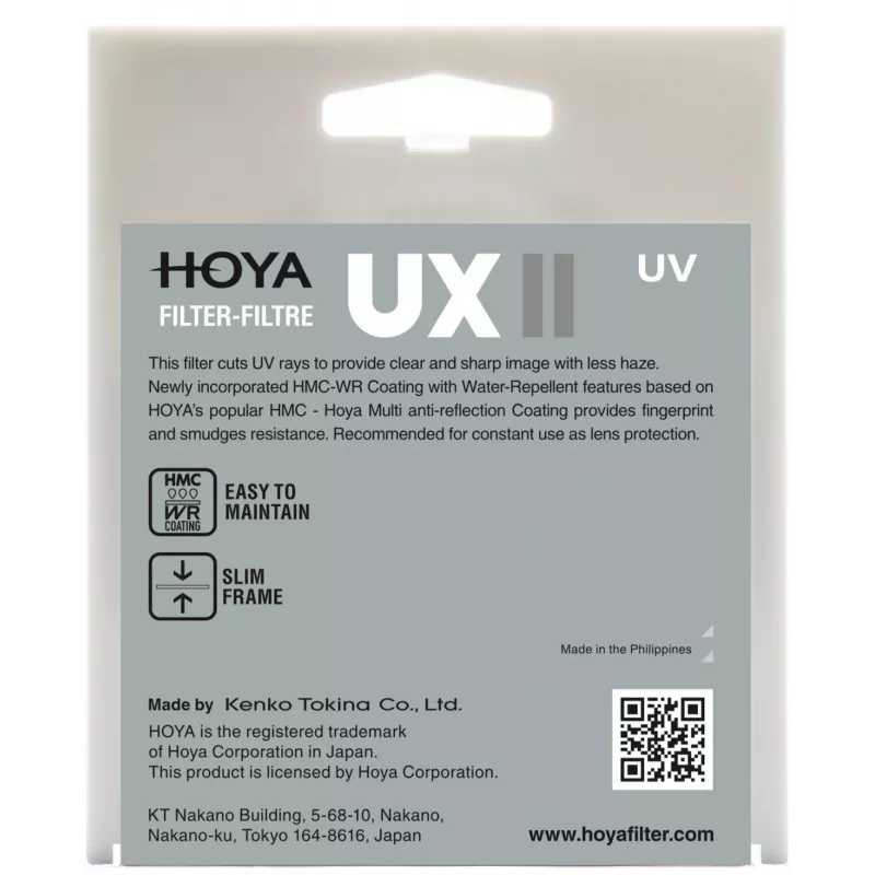 Filtre UV Hoya UX II 58 mm