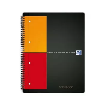 Carnet classeur ELBA Oxford Activebook A5 quadrillé noir 80 feuilles