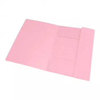 Chemise à élastique Oxford TOP FILE+ A4 3 rabats rose pastel 400116353