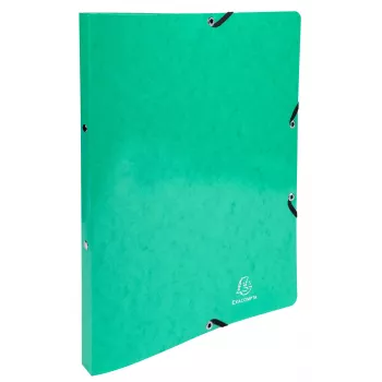 Classeur à anneaux Exacompta Iderama A4, 2 anneaux 15 mm, fermeture élastique, vert foncé (8701596)