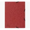 Exacompta Filing Folder A4 3 Flaps Cardboard Red 55405E