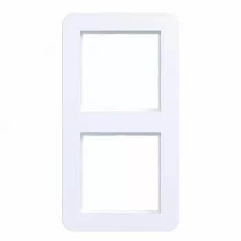 Cadre de finition Hager C.1 2 postes blanc clair mat WAD7200WM