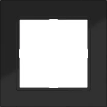 Hager WAD6100BG cadre de finition 1 poste Night Black Glossy série A.1