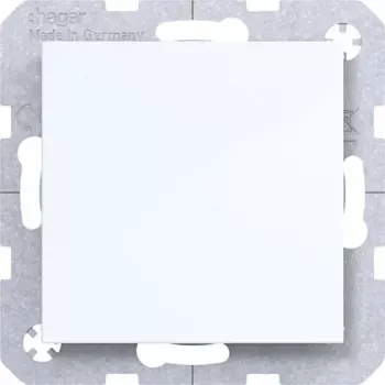 Cache aveugle avec pièce centrale Hager WAF1001WG (blanc polaire, brillant)