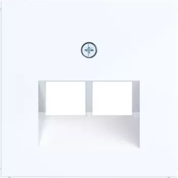 Plaque centrale Ax/Cx Hager, blanc clair brillant, WAF1108WG