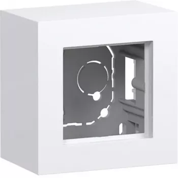 Hager A.8 WAD8110WG boîtier en saillie 1 poste, version haute, blanc clair brillant