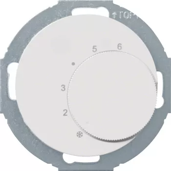 Hager WLN5026WG thermostat avec commutateur et série R.classic blanc polaire