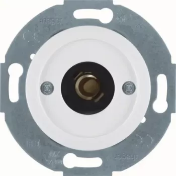 Hager WTE5182WG bouton-poussoir avec voyant lumineux E10, pièce centrale 1930/Glas, blanc brillant