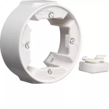 Cadre en saillie 1 poste Hager WTD3110WG, série 1930, blanc polaire brillant