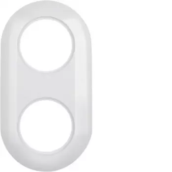 Cadre 2 postes Hager WTD3200WG Serie 1930 blanc polaire brillant