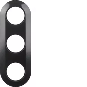 Cadre 3 postes Hager WTD3300BG Serie 1930 noir brillant