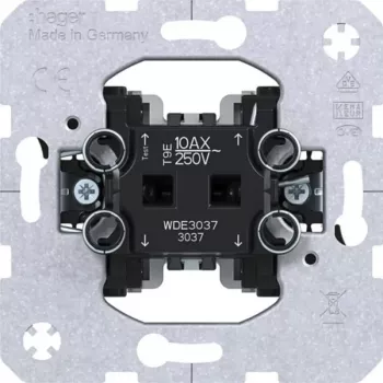 Hager WDE3037 mécanisme à bascule pour interrupteur croisé encastré 10 AX