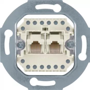Hager WDF41083 prise UAE 8/8 pôles module blanc