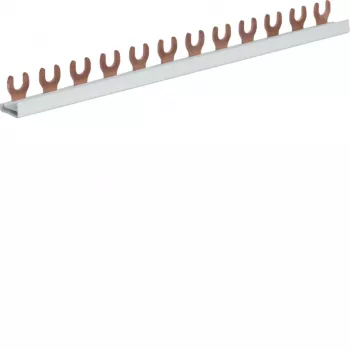 Hager KDN163A barre de phases 1 pôle, connexion à fourche 10 mm², 63 A, 12 modules