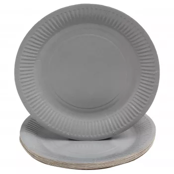 PROnappe 20 assiettes en carton Ø 23,0 cm blanc