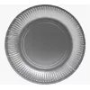 PROnappe 10 assiettes en carton Ø 23 cm argent