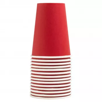 PROnappe 15 gobelets en carton 200 ml, rouge (89115I)