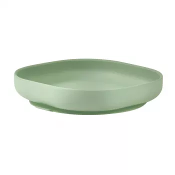 Beaba assiette en silicone à ventouse Sage Green