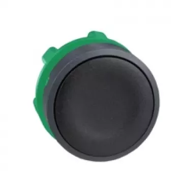 Schneider Electric ZB5AA2 tête de bouton-poussoir affleurante, noire, 22 mm, Harmony XB5