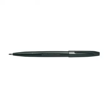 Feutre Pentel Sign Pen, noir, fin, noir, encre à base d'eau, 0,8 mm, lot de 12