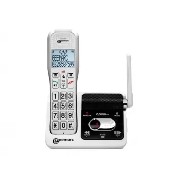 Téléphone sans fil Geemarc AmpliDECT 595 ULE avec répondeur, Blanc