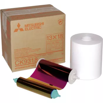 Mitsubishi CK 9318 rouleau de papier photo sublimation 13 x 18 (200 tirages, brillant)