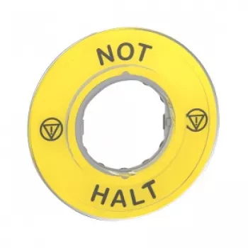 APC ZBY9220 plaque d'arrêt d'urgence - jaune, 60 mm, ronde